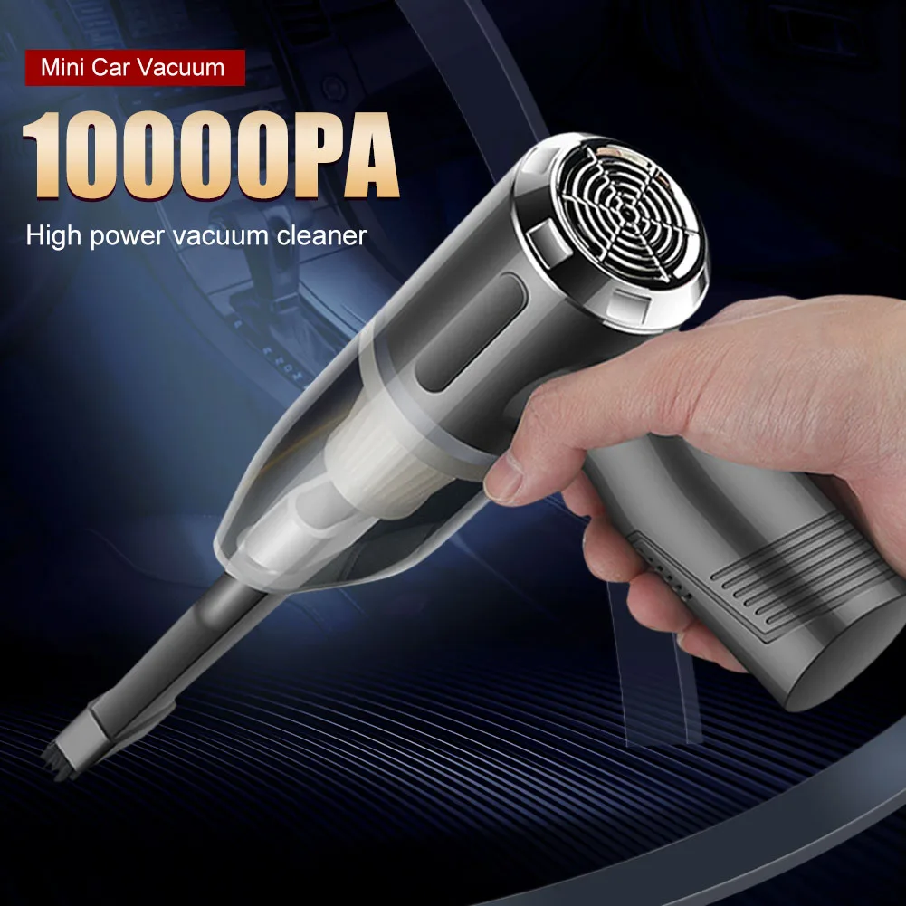 120W Wireless Car Vacuum Cleaner 10000Pa Suction Rechargeable Handheld Vacuum Car Cleaning Tool with 3 Nozzles for Home Office