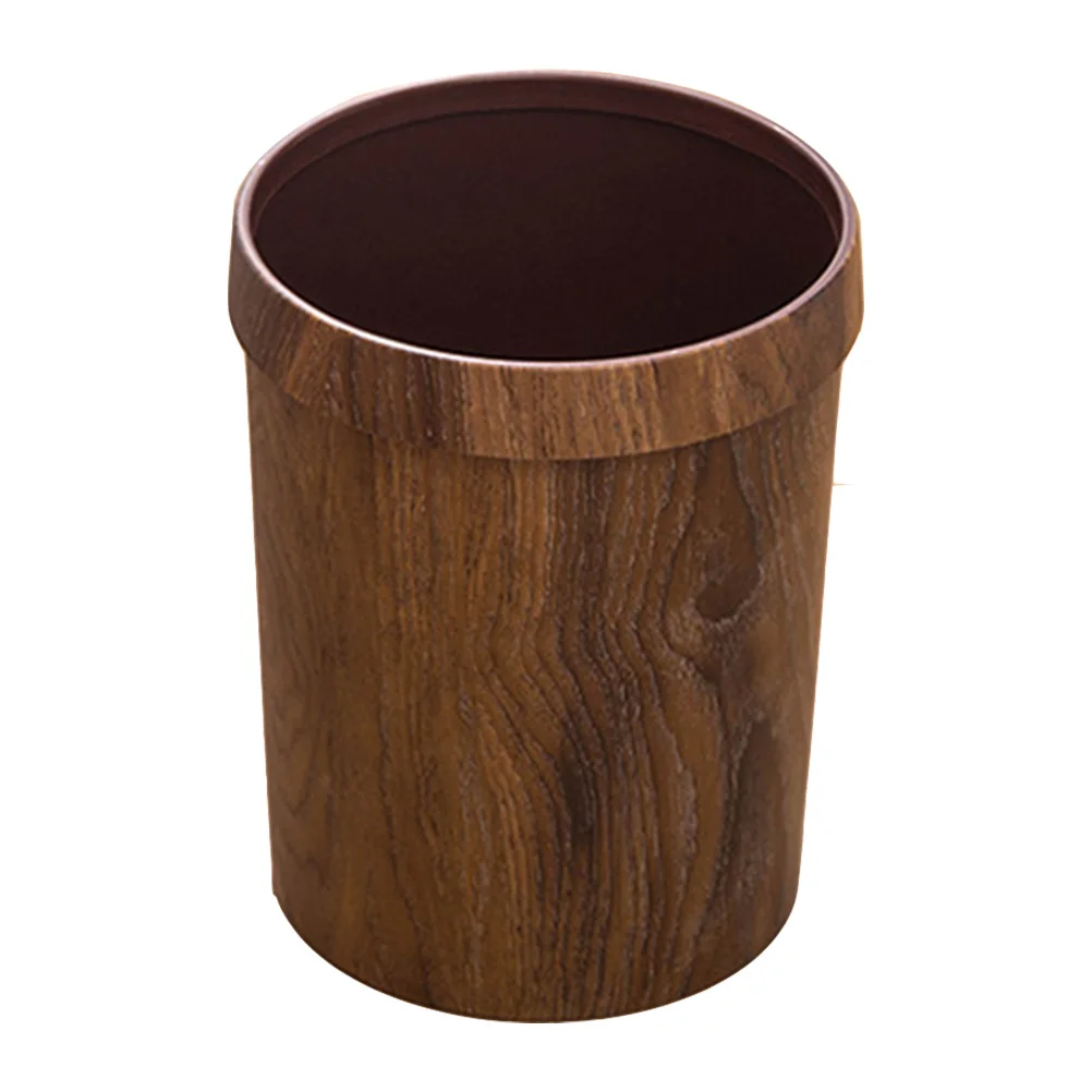 

Retro Trash Can Vintage Kitchen Garbage Wastebasket Plastic Cans Office Pail Household Small Tall Easy Clean Practical Stylish