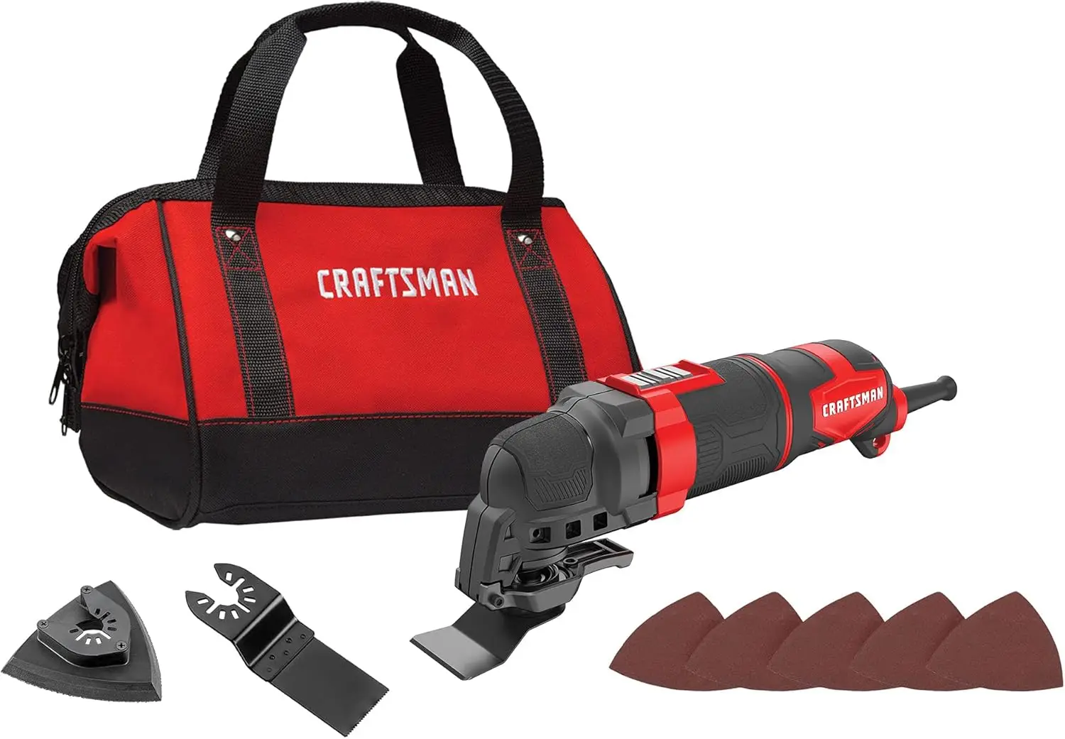 Oscillating Tool, 3-Amp, Includes Universal Tool-free Accessory System, Blades, Sandpaper and Tool Bag, Corded (CMEW401)