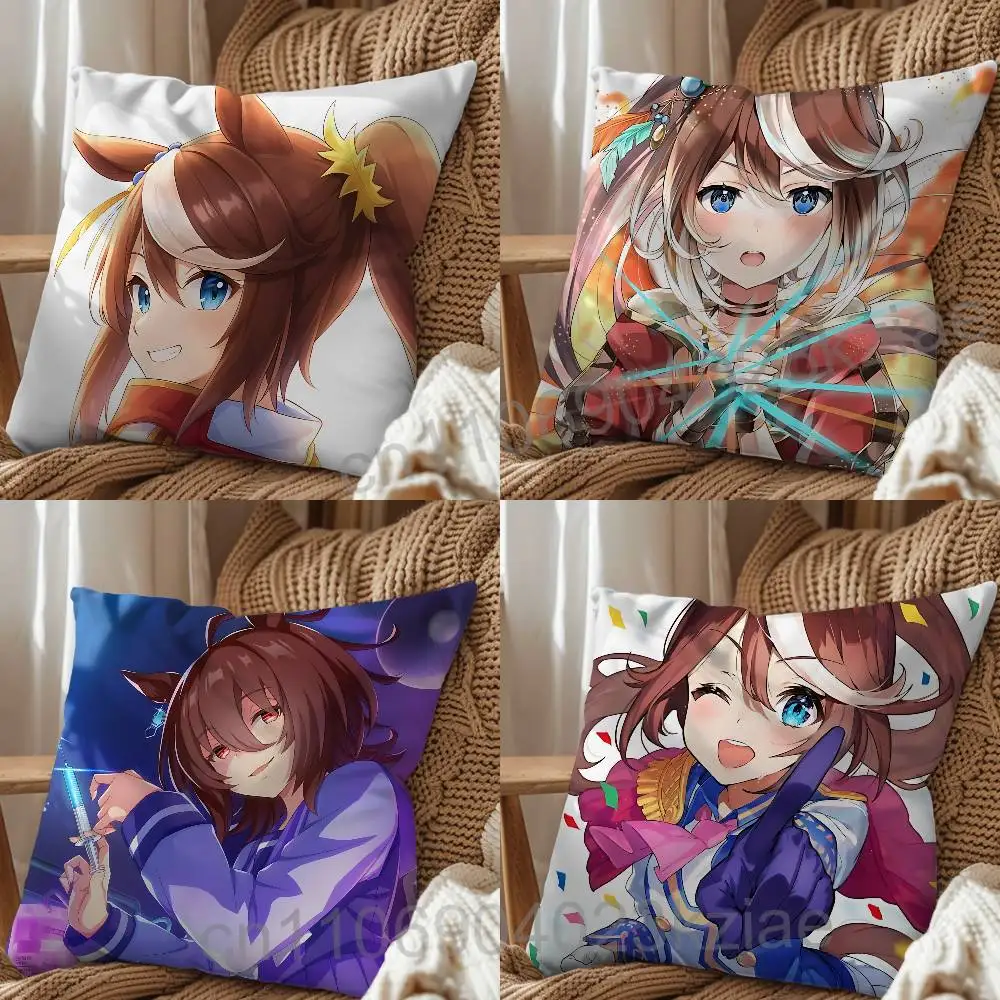 Agnes Tachyon Tokai Teio Pretty Derby room decor para regalar pillow cover living room sofa cushion cover room bed pillow cover