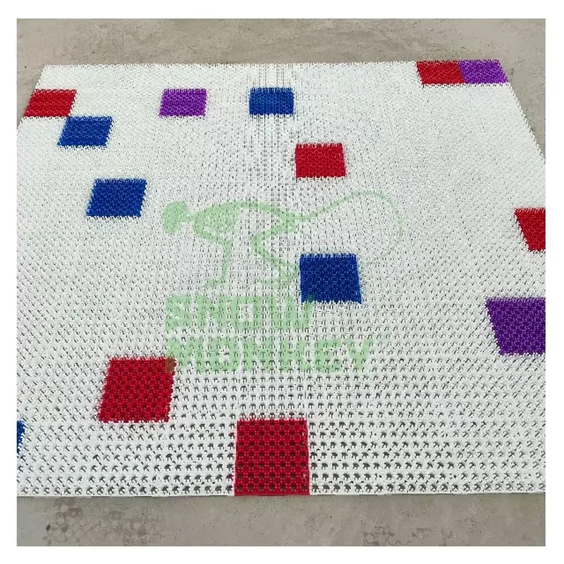 Modular Needle Shaped Mushroom Mat For Outdoor Cross Country Dry Ski Slope Training Surface Durable Artificial Snow Grass Pad