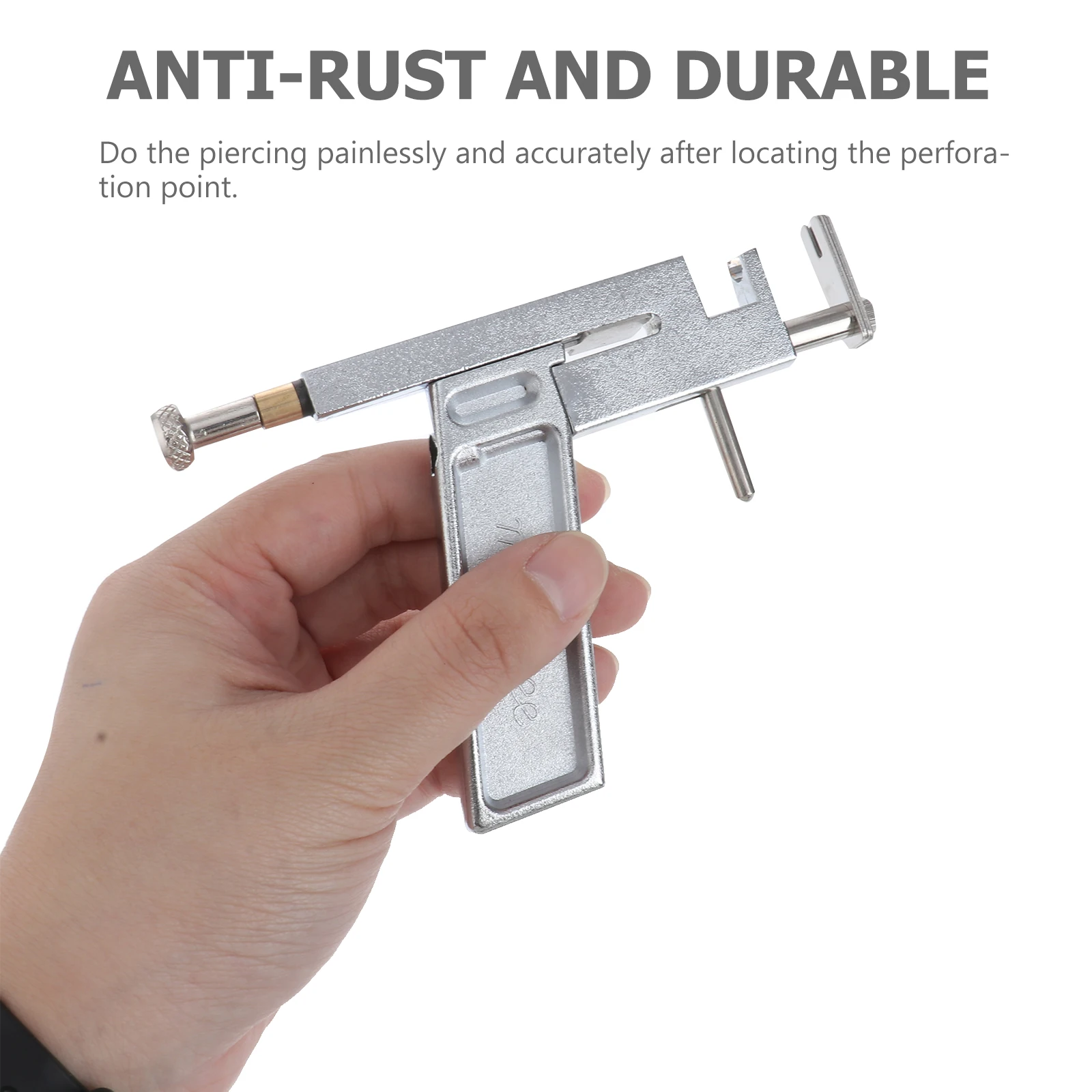 

Stainless Steel Hole Portable Piercing Tool Portable Ear Poercer Hole Studs Piercer Ear Studs Piercer Easy to Use