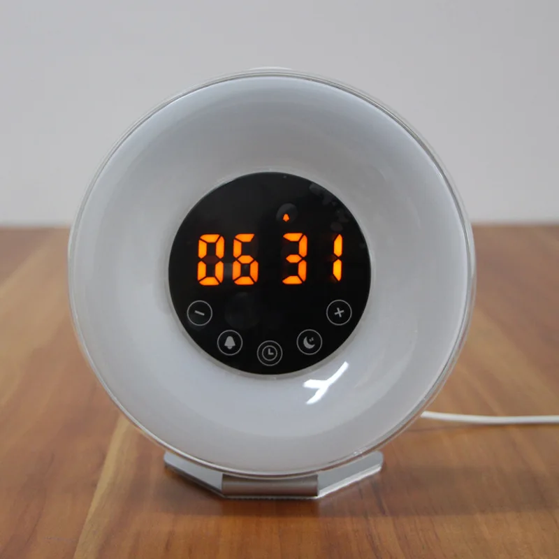 Analog Sunrise Wake Up Light Sunset Sleep Light FM Radio Wake Up Light Clock Wake Up Electronic Clock Alarm Clock