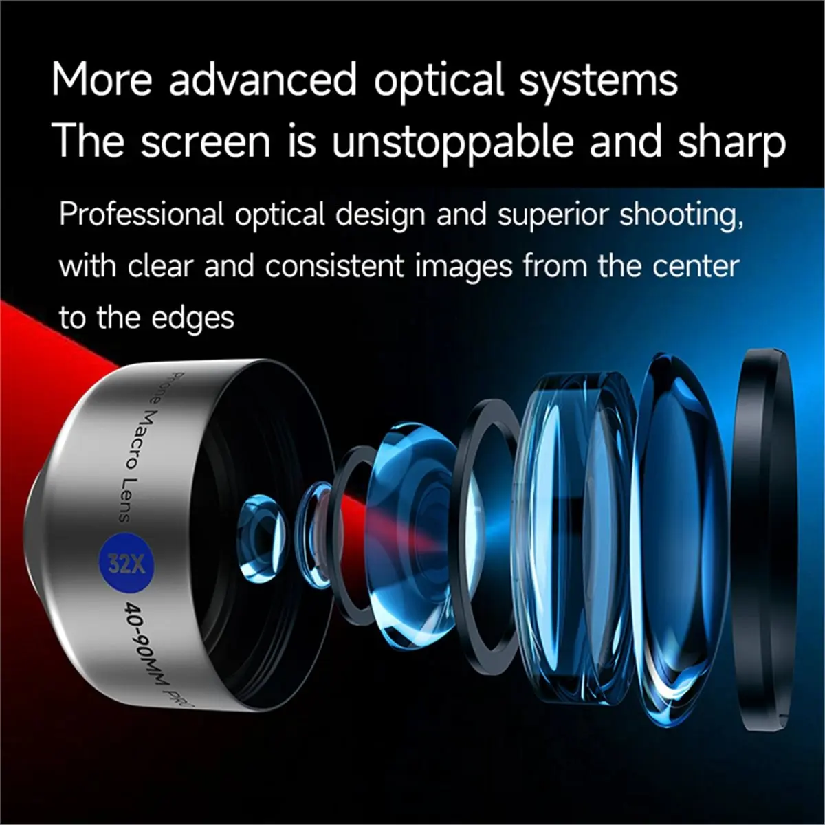 Promotion 32X 5K HD Super Macro Lens Clip-on for Android, Take Stunning Close-Ups, Choice for Photography