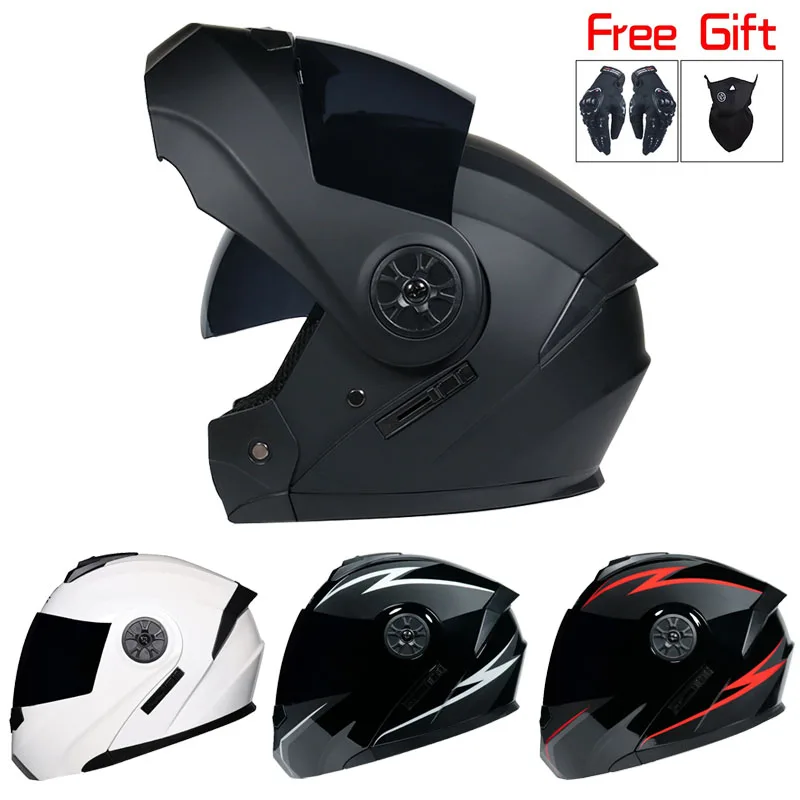 

Factory Direct Sales Latest DOT Approved Safety Modular Flip Motorcycle Helmet Voyage Racing Dual Lens Helmet Interior Visor