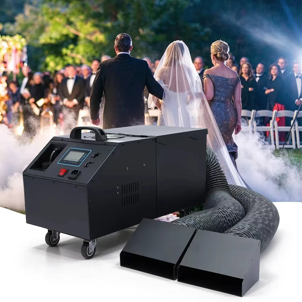 Mini Water Fog Machine Stage Smoke Equipment 2000W/3000W Double Tube DMX Control Stage Lighting Effect Wedding Disco Party Show