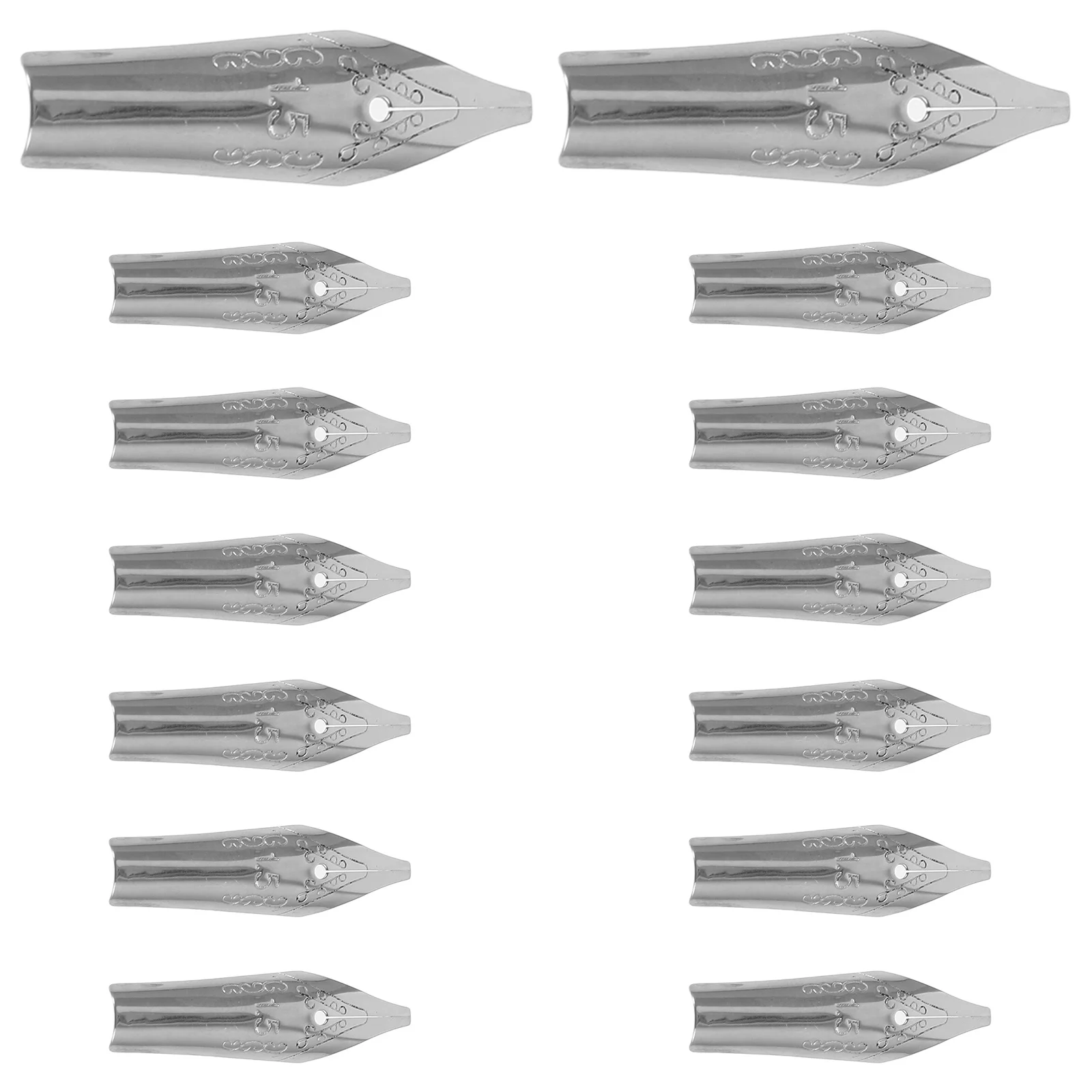 20 pçs caneta tinteiro nibs de aço inoxidável ponta fina substituição nibs para escrever caligrafia desenho uso caneta dicas substituição