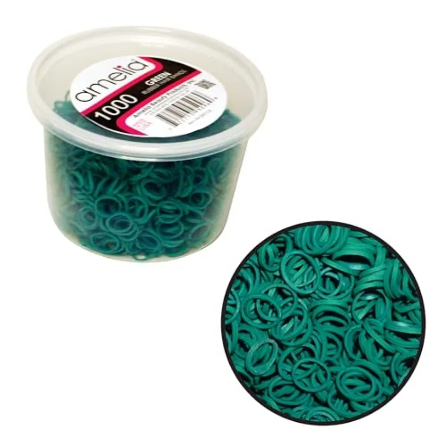Amelia Beauty 1000 Count Small Rubber Bands for Hair ½