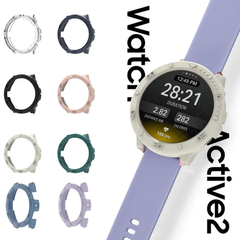 قطعة حافة الثابت شل الإطار حامي الحافة الدائري الحال بالنسبة لسامسونج غالاكسي النشطة 2/ساعة 5/4 40 مللي متر 44 مللي متر Active2 Watch5/4 مقياس الغلاف