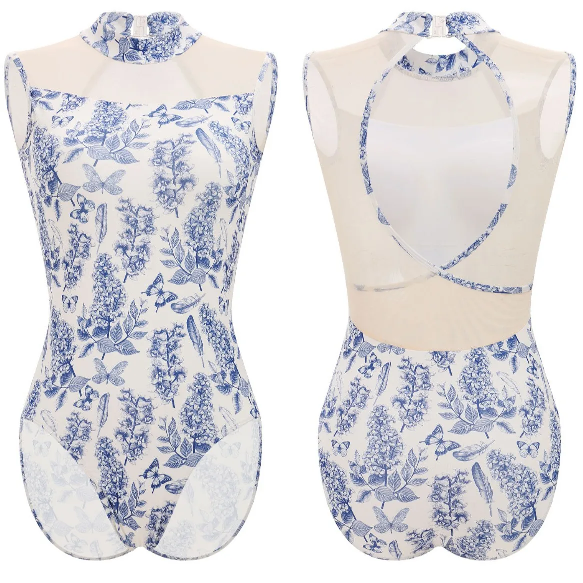 

customized women's adult ballet elegant printed jumpsuit dance practice suit vest body training suit dress leotards for girls