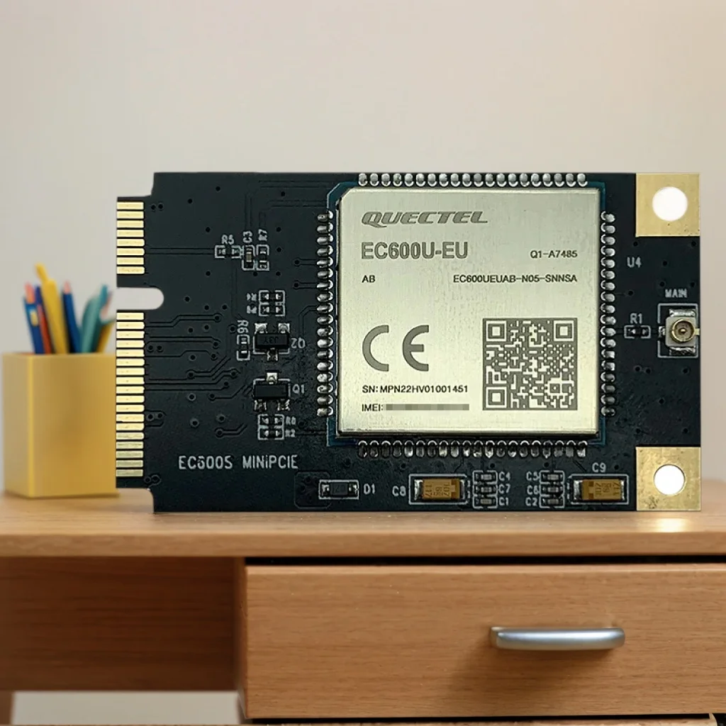 

Модуль Quectel EC600U-EU LTE Cat1 MINI PCIE для EMEA APAC, аналоговое аудио, Bluetooth, Wi-Fi, бандаж сканирования B1/B2/3/5/7/8/20/28/B38/40/41