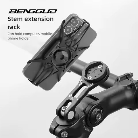 Bicycle Computer Extension Mount MTB Road Bike Aluminum Alloy Phone Bracket Silicone Phone Holder For Garmin Bryton Cateye
