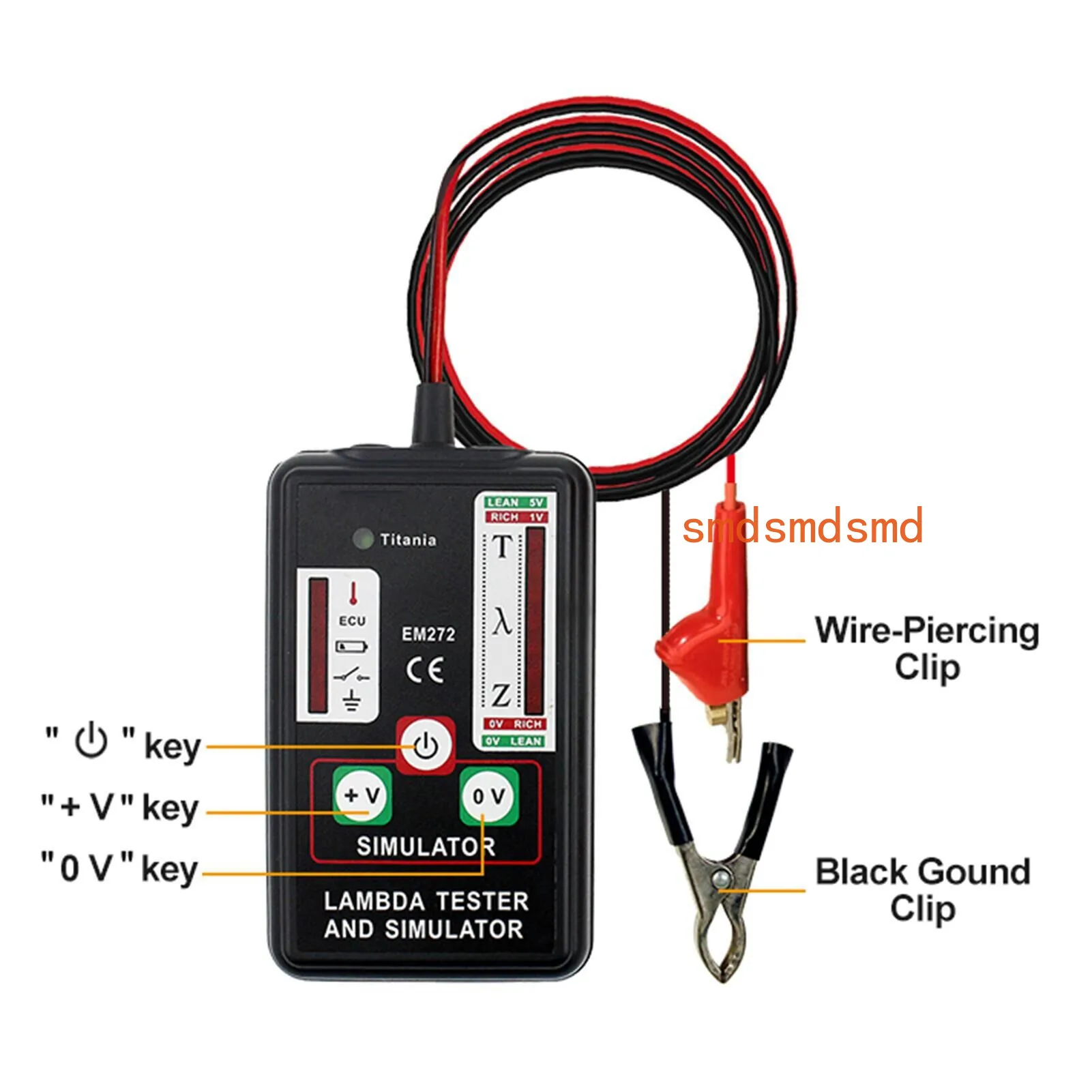 EM272 Lambda Tester and Simulator with Durable ABS Enclosure for analysing Zirconia or Titania type sensor
