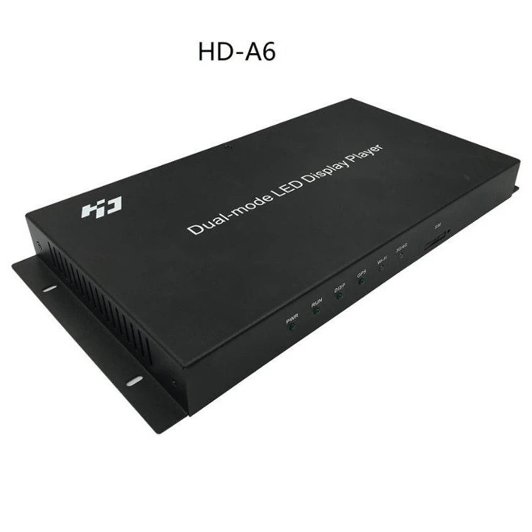 Huidu HD-A6 Asynch & Synch großen LED-Video-Display-Player, Dual-Mode-LED-Video-Controller 4 in 1 Player (WLAN/4g Ausgaben Unterstützung)