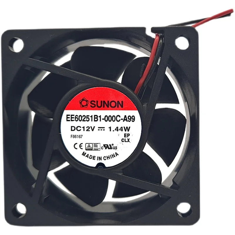 

60mm cooling fan 6cm For Sunon 6cm 6025 12V 1.44W double ball mute ee60251b1-000c-a99 computer case power silent cooling fan
