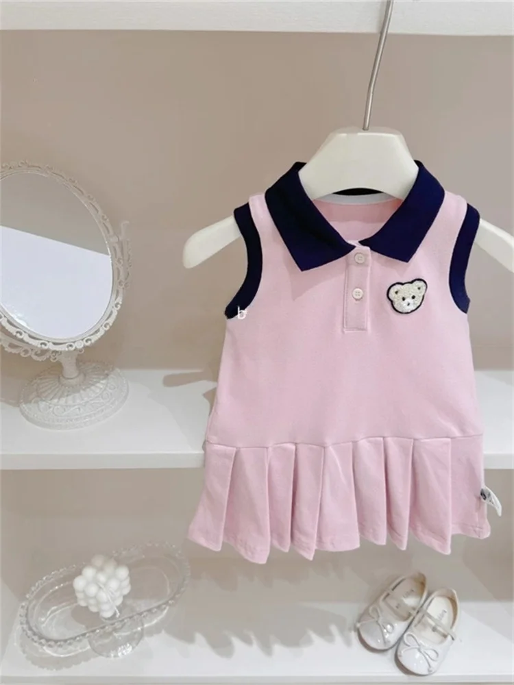 

Летний комплект для девочек: модный школьный жилет и плиссированная юбка в корейском стиле, шелковый топ для женщин