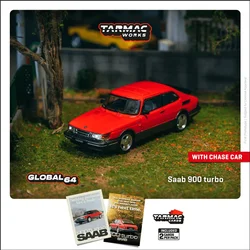 (Pre-order) Tarmac Works 1:64 Saab 900 Turbo Red Diecast Model Car