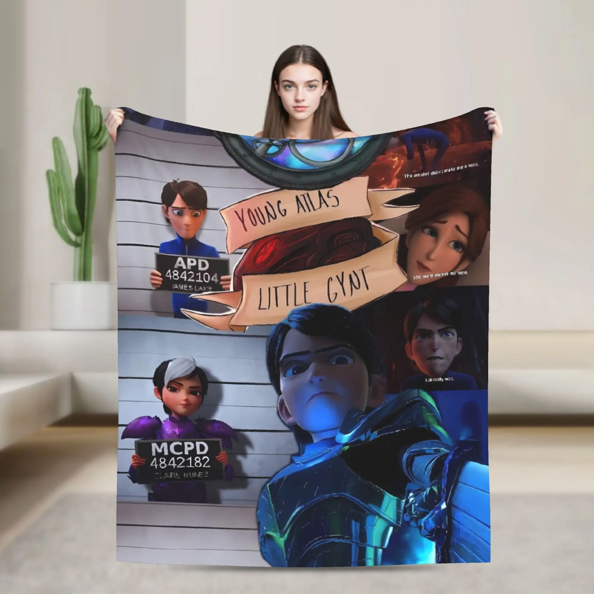 

Warm Soft Blanket Picnic Trollhunters Tales Of Arcadia Bedding Throws Flannel Bedspread For Home Decor Fluffy Sofa Bed Cover