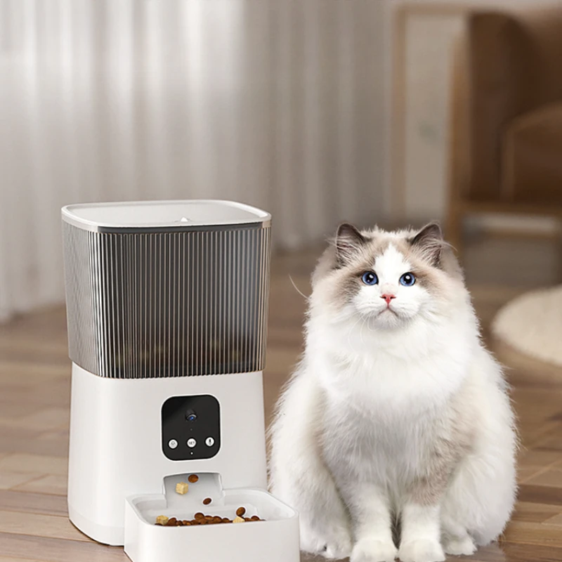 

Intelligent automatic feeder for pets, cat monitoring large-capacity remote visual timing and quantification.