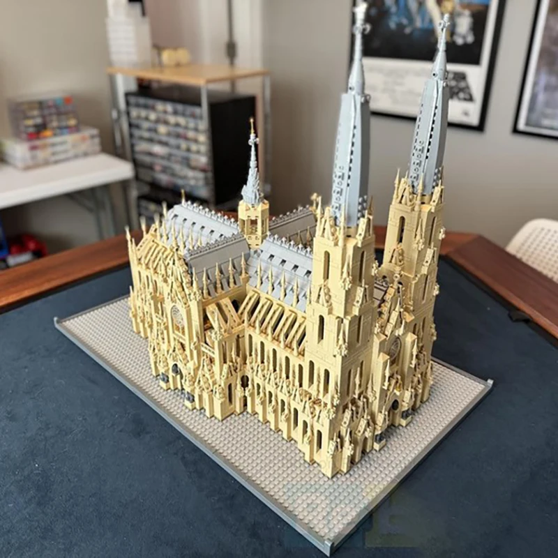 Nuovo prodotto squisito MOC Building Blocks Modello medievale Cattedrale di Colonia Tecnologia Giocattolo modulare per bambini Set di assemblaggio fai-da-te