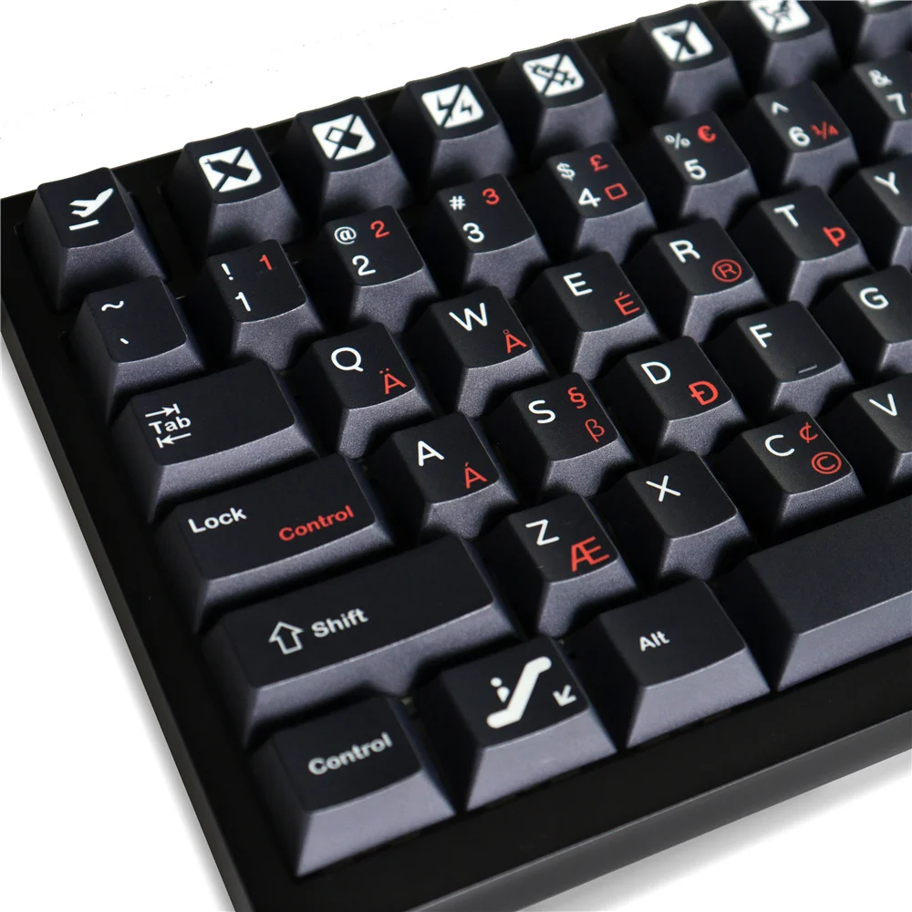 

Dye Sub Flight KeycapsDurable PBT Smooth Texture 129 Keys Cherry Profile Keycap for Mx Switch 61/64/104 Mechanical Keyboard