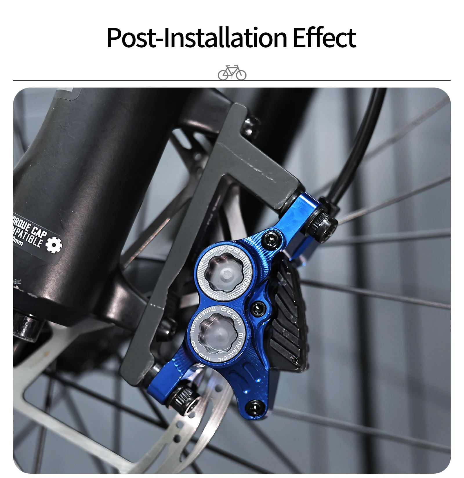 IIIPRO C5X4 Ultraleichte 4-Kolben Fahrrad-Hydraulikbremse 850/1550mm MTB-Bremse mit Kühlsystem, Öldruck AM DH Rennrad-Scheibenbremse – Detail 12