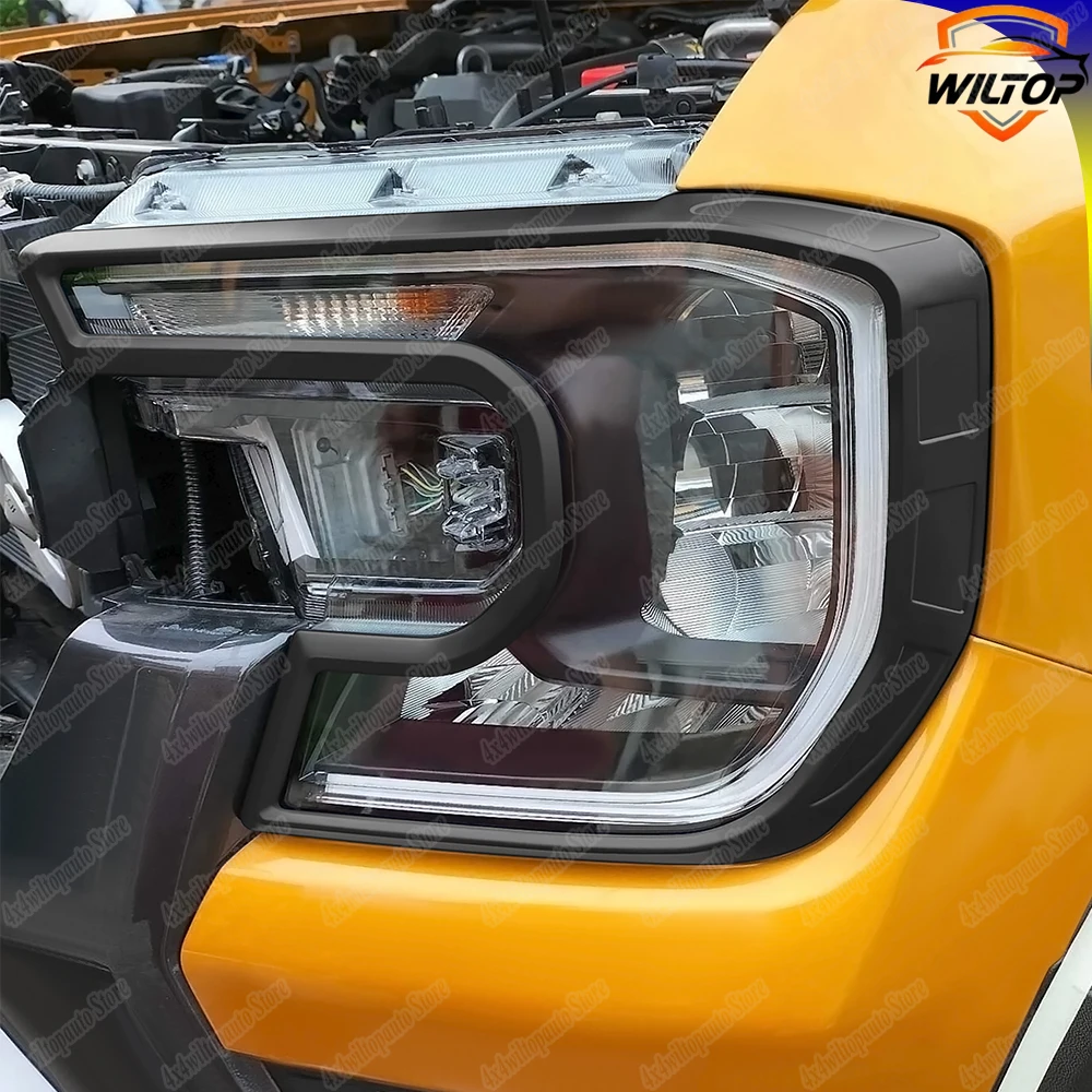غطاء المصابيح الأمامية لسيارة فورد رينجر Next Gen T9 Wildtrak XLT Sport 2023 2024 2025 غطاء حامي المصابيح الأمامية ملحقات السيارة