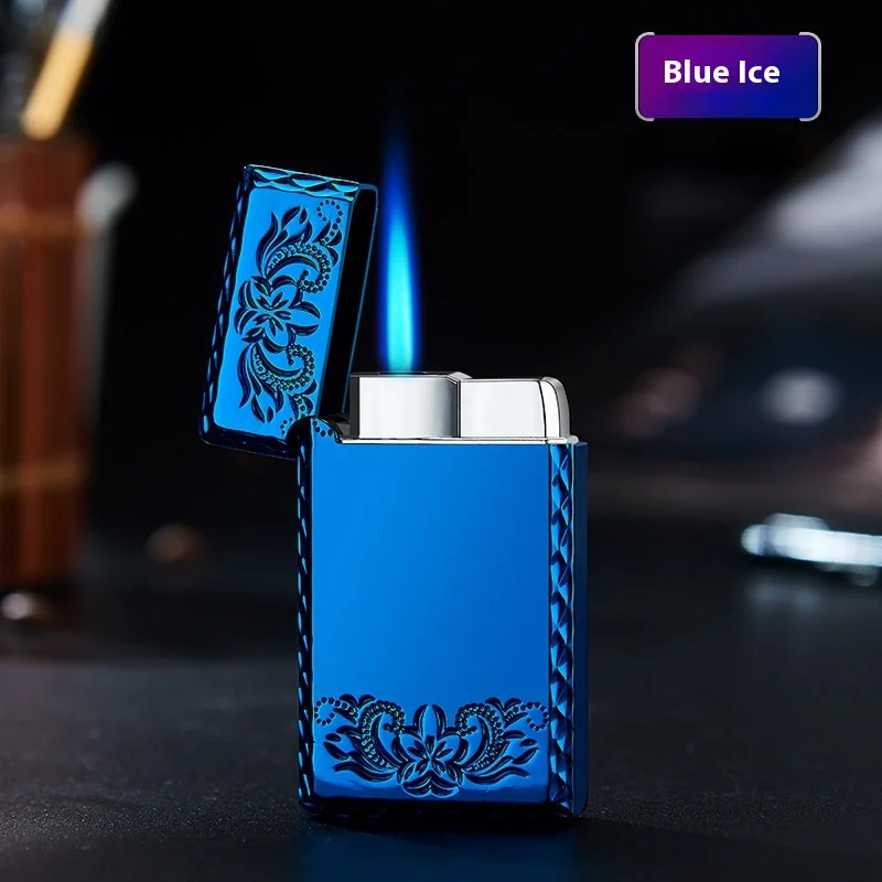 أحمر لهب النار يندبروف ولاعة معدنية السيجار المباشر الغاز أخف مقاوم للماء المحمولة ولاعة السجائر الدخان الملحقات للرجال