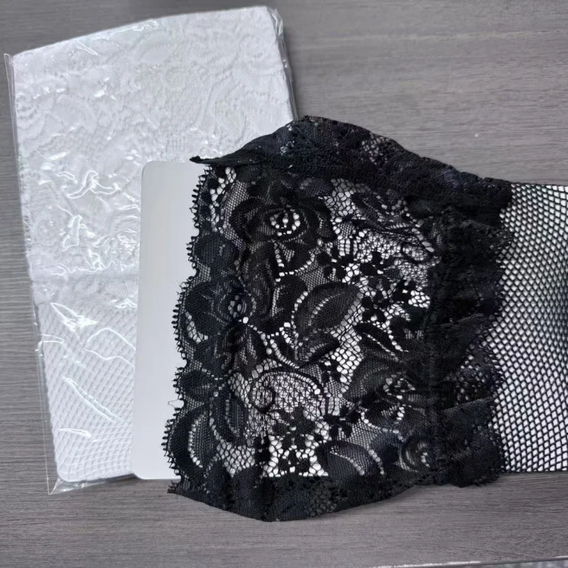 3 Pairs/Set Lace Patchwork Thigh High Stockings Without Silicone Women Sexy Mesh Fishnet Hollow Out See Through Cosplay Medias