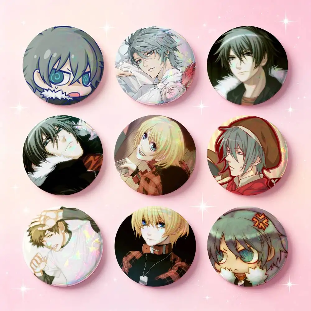 Anime Togainu No Chi Badges 25 32 44 58 75 Mm Round Cosplay Pin Bag Decor Fans Collect Friends Gifts Brooch Souvenir