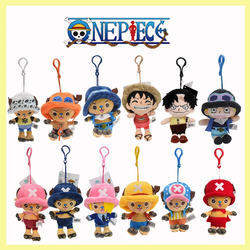 Original One Piece Plush ToysTony Tony Chopper Monkey D Luffy Vinsmoke Sanji Anime Stuffed Sabo Anime Peluche Doll Pendants Gift