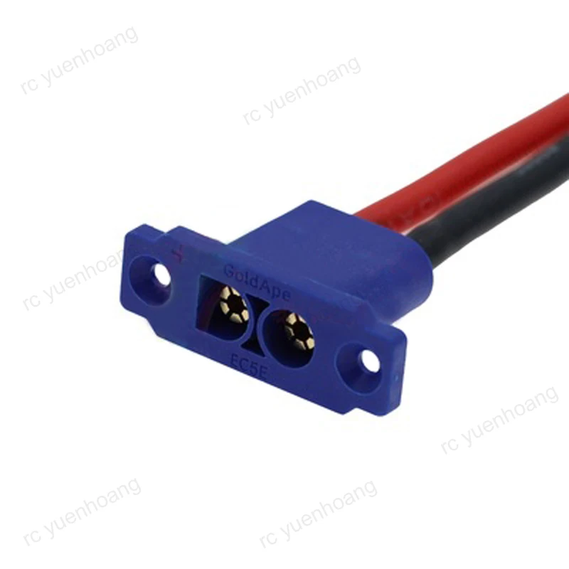 2PCS RC Drone EC5E EC5 Panel can Fixed Male Female Banana Plug with 10AWG Silicone Wire 20cm Power Battery Connection Adapter