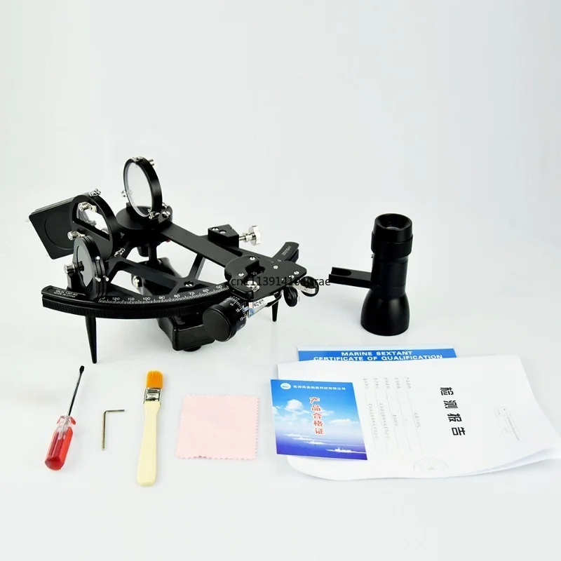 GLH130-40Copper Marine Sextant With Light High Precision Optical Measuring Instrument Professional Ship Nautical Navigation Tool