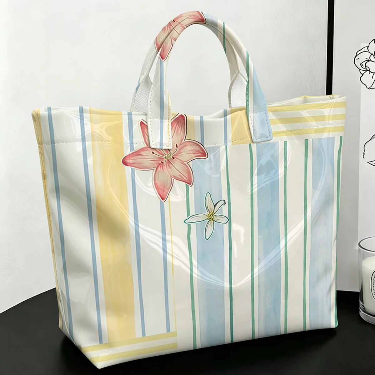 Luxe gele strepen, modieuze ta - Luxury Bags Yellow recensie en prijs