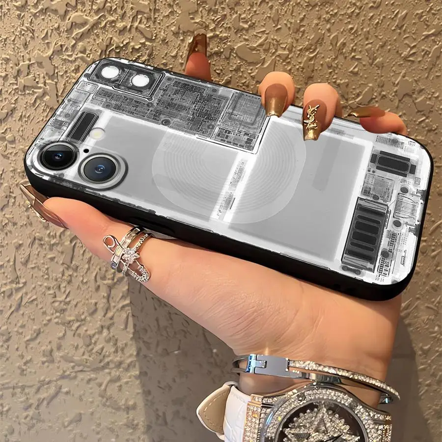 الكلاسيكية اللوحة الأم لوحة دوائر كهربائية لينة عودة غطاء الهاتف الحال بالنسبة آيفون X XS XR 11 13 Mini 15 Plus 12 17Air SE 7 8 17 16 Pro Max