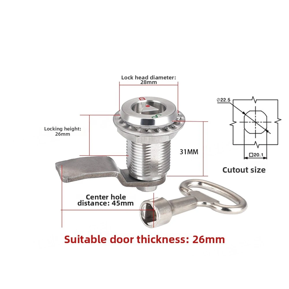 Stainless Steel Triangular Telescopic Tensioner Rotary Latch Lock For Electrical Distribution Box Automotive Door Cabinet Securi
