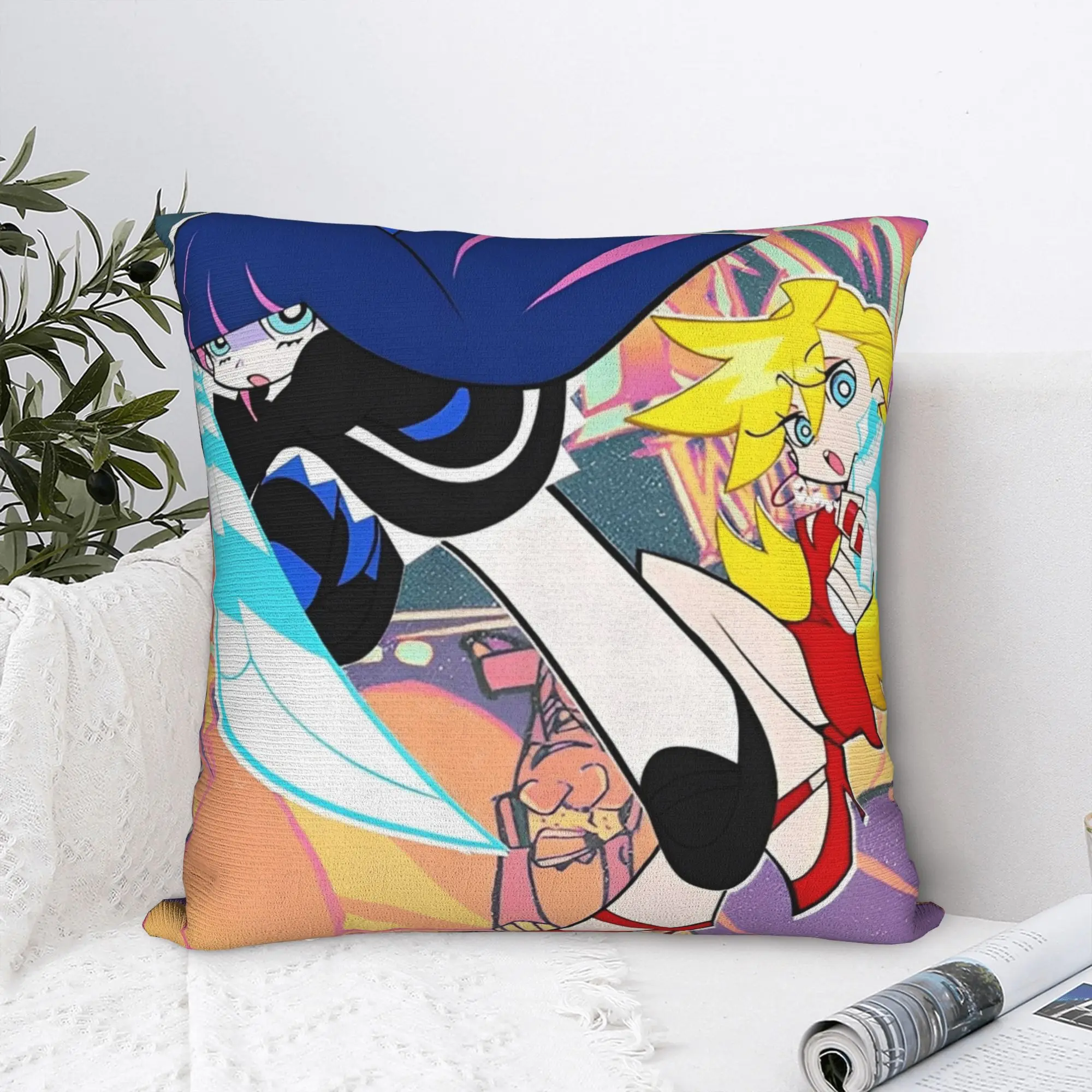 Panty Stocking with Garterbelt Square Pillow Case Angles Cushion Covers Creative Polyester Decor Pillowcover for Sofa 40*40cm