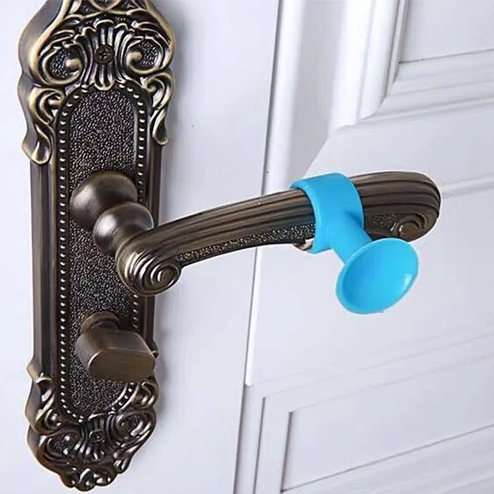 Suction Cup Type Silicone Mute Crash Pad Soft Elastic Anti-Collision Door Handle Stopper Simple Multicolor Silent Doorknob Cover