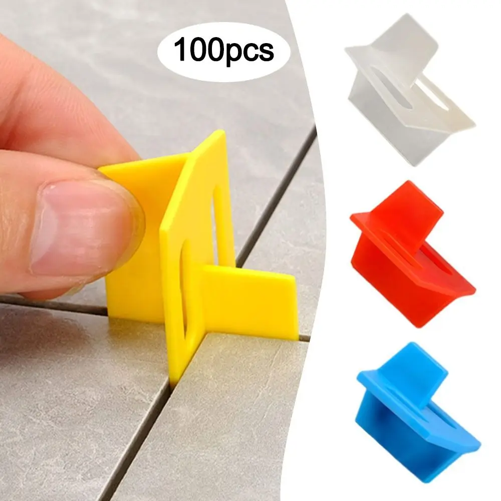 100Pcs Tile Spacers Clips Wedge Ceramic Leveling System for Floor Wall Tile Gap Leveling System Construction Tools