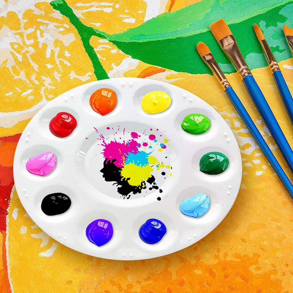 15 Pcs 11 Palettes Paint Tray Painting Pallets Oil Pigment Plate Mix Mixing Gouache Watercolor Plastic