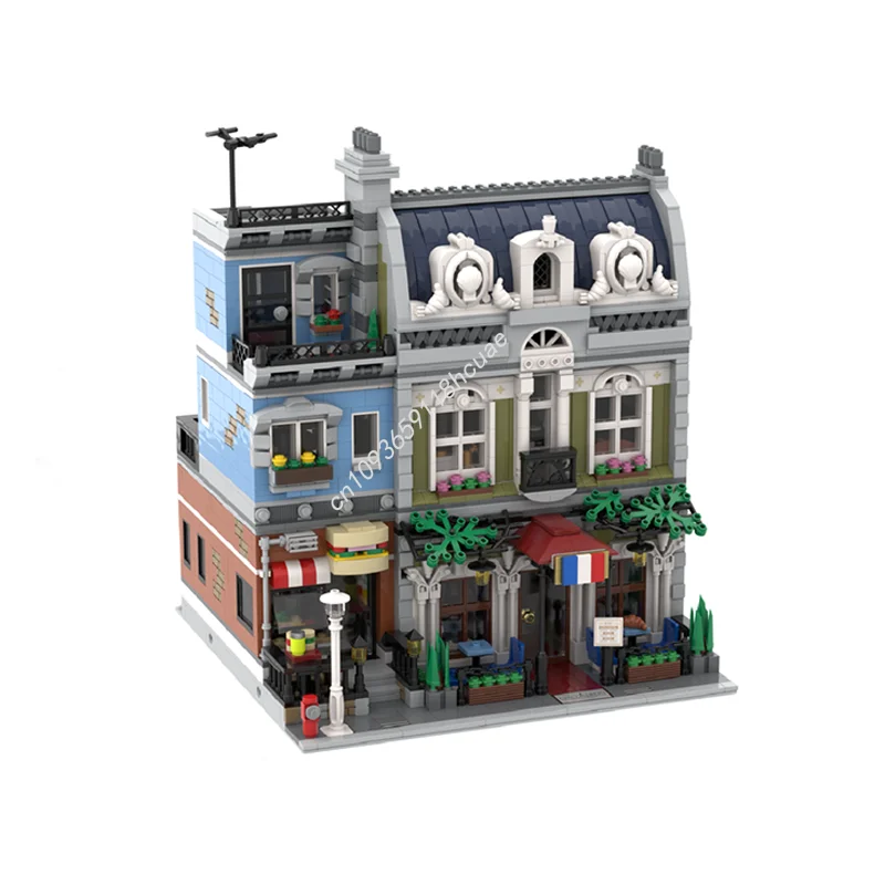 3226 elementów MOC Paryski Delikates i Restauracja Modułowy Model Budynku Klocki Zabawki Kreatywne dla Dzieci Pomysły na Prezenty Świąteczne
