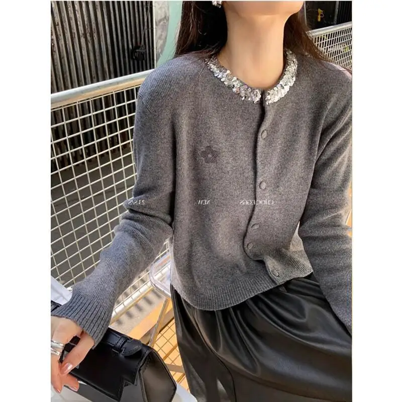 Dameskleding Gebreide kleding Vest Trui Jas Koreaanse populaire dameskleding winter 2025, losse dikke, gezellige tops