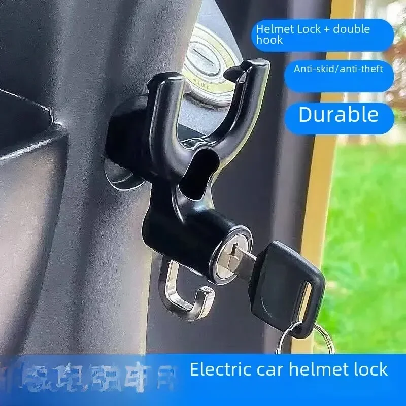 Car Headgear Hook Lock Fixed Pedal Storage Anti-theft Headgear Lock Aluminum Alloy Waterproof Rustproof Crashproof