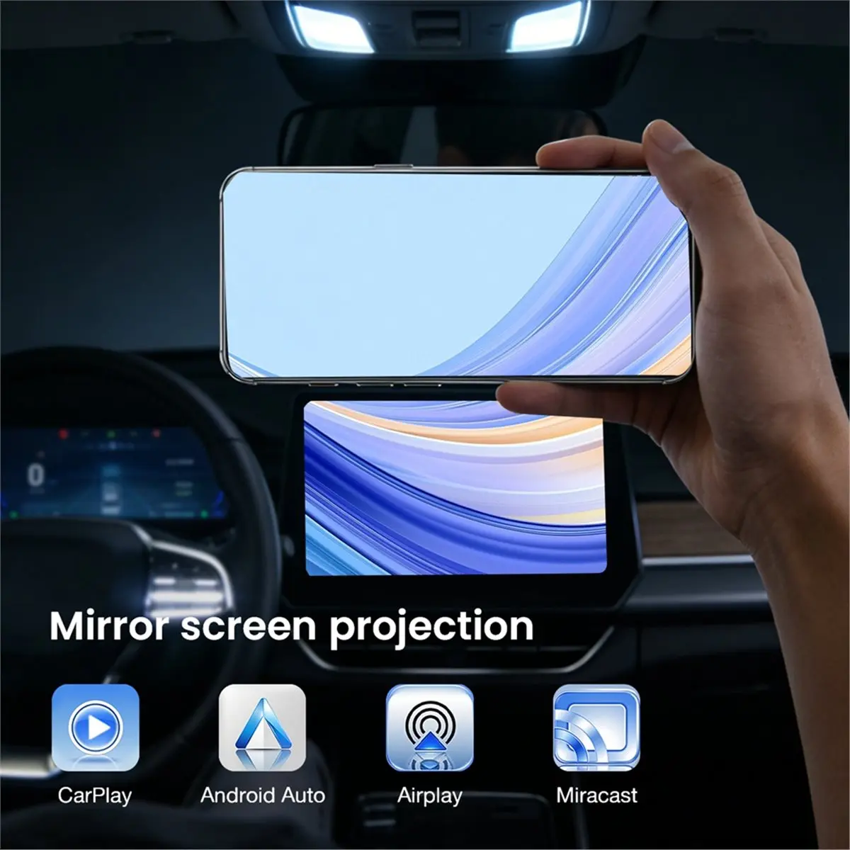 

Doings 4in1 Wireless CarPlay Adapter AI Box Airplay/Miracast/Android Auto/Carplay Smart USB Dongle Car Intelligent Systems