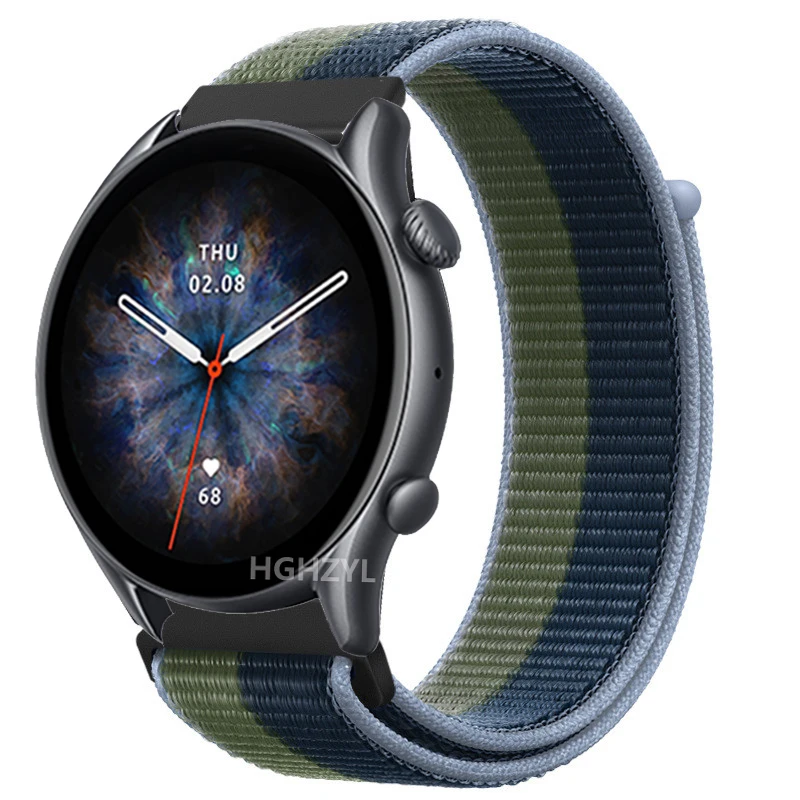 Nylon Loop band For Amazfit GTR3 pro/2e/stratos 2 3 Pace Sport belt Bracelet GTR 42mm/47mm Wristband Bracelet Replace strap