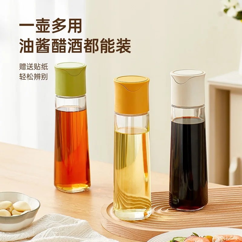 

Gravity Induction Automatic Opening and Closing Oiler, Non-Oil-Stick, Large Capacity Glass Oil Bottle, Kitchen Multi-Function