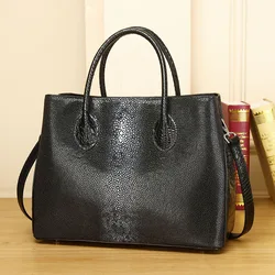 New Glossy Polished Pearl Fish Pattern luxury Handbag Famous Brand Shoulder Bag leather Women's Bag High Quality Messenger Bag