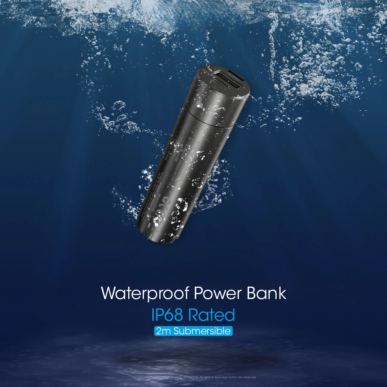 IP68 Rated Waterproof Power Bank / Mobile Charger  NPB1 QC3.0 Output 5000mAh