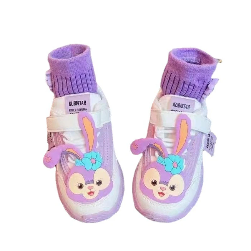 Disney Kids Sneakers StellaLou Summer Children Shoes For Girls Chaussure Enfant Soft Sports Running Basketball PU Leather Tennis