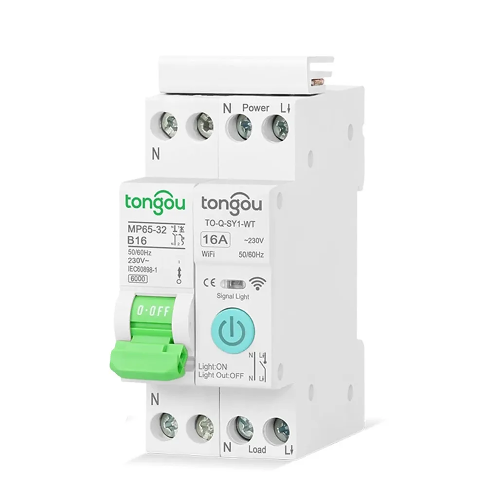 Smart Circuit Breaker with Metering Remote Control Schedule/Timing Countdown Cycle Timing Overcurrent Protection